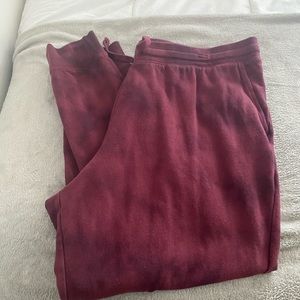 burgundy tiedye sweatpants
